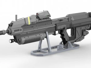 Штурмовая винтовка MA37 &mdash; Halo &mdash; Для печати &mdash; Пакет STL OBJ CAD &mdash; Коммерческое использование 3D Принт Модель