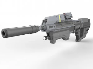 MA37 Assault Rifle - Halo - Printable - STL OBJ CAD bundle - Commercial Use 3D Print Model