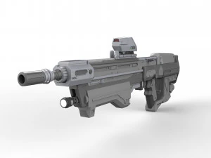 MA37 Assault Rifle - Halo - Printable - STL OBJ CAD bundle - Commercial Use 3D Print Model