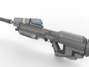 MA37 Assault Rifle - Halo - Printable - STL OBJ CAD bundle - Commercial Use 3D Print Model