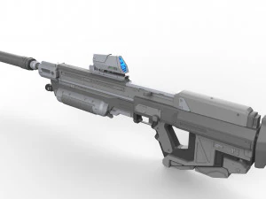 MA37 Assault Rifle - Halo - Printable - STL OBJ CAD bundle - Commercial Use 3D Print Model