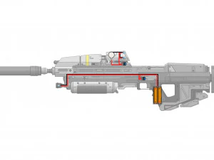 MA37 Assault Rifle - Halo - Printable - STL OBJ CAD bundle - Commercial Use 3D Print Model