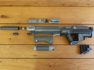 MA37 Assault Rifle - Halo - Printable - STL OBJ CAD bundle - Commercial Use 3D Print Model