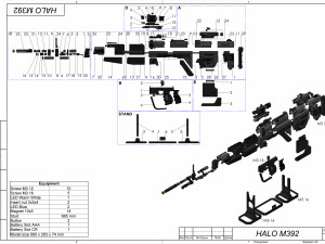 M392 Assault Rifle - Halo - Printable - STL OBJ CAD bundle - Commercial Use 3D-Druckmodell