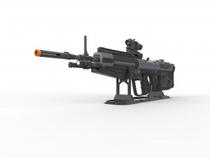 M392 Assault Rifle - Halo - Printable - STL OBJ CAD bundle - Commercial Use 3D-Druckmodell