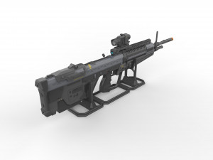 M392 Assault Rifle - Halo - Printable - STL OBJ CAD bundle - Commercial Use 3D-Druckmodell