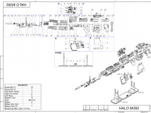 M392 Assault Rifle - Halo - Printable - STL OBJ CAD bundle - Commercial Use 3D-Druckmodell
