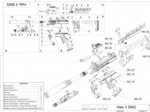 M7 SMG - Halo - Stampabile - Pacchetto CAD STL OBJ - Uso commerciale Modello di stampa 3D