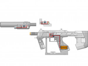 M7 SMG - Halo - Printable - STL OBJ CAD bundle - Commercial Use 3D Baskı Modeli