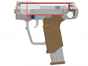 M6D Magnum - Halo - Imprim&iacute;vel - Pacote STL OBJ CAD - Uso comercial Modelo de Impressão 3D