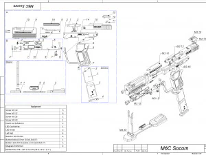 M6C Socom - Halo - Printable - STL OBJ CAD bundle - Commercial Use 3D Print Model