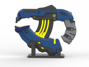 Plasma Pistol H2A - Halo - Printable - STL OBJ CAD bundle - Commercial Use Model Cetak 3D