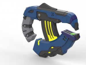 Plasma Pistol H2A - Halo - Printable - STL OBJ CAD bundle - Commercial Use Model Cetak 3D