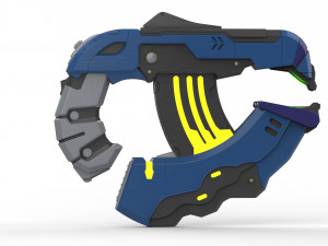 Plasma Pistol H2A - Halo - Printable - STL OBJ CAD bundle - Commercial Use Model Cetak 3D