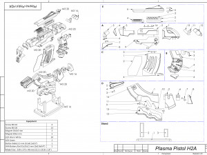 Plasma Pistol H2A - Halo - Printable - STL OBJ CAD bundle - Commercial Use Model Cetak 3D