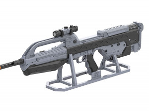 BR55 - Anniversary Battle Rifle - Halo - Printable - STL OBJ CAD bundle - Commercial Us 3D 打印模型