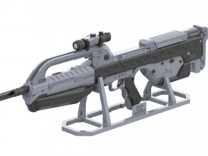BR55 - Anniversary Battle Rifle - Halo - Stampabile - Pacchetto CAD STL OBJ - Us commerciale Modello di stampa 3D