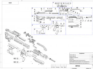 BR55 - Anniversary Battle Rifle - Halo - Stampabile - Pacchetto CAD STL OBJ - Us commerciale Modello di stampa 3D