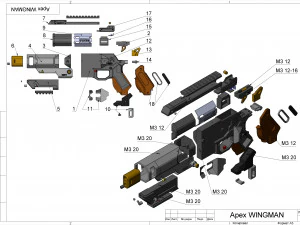Wingman - APEX - Stampabile - Pacchetto CAD STL OBJ - Uso commerciale Modello di stampa 3D