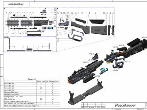 Peacekeeper - APEX - Stampabile - Pacchetto CAD STL OBJ - Uso commerciale Modello di stampa 3D