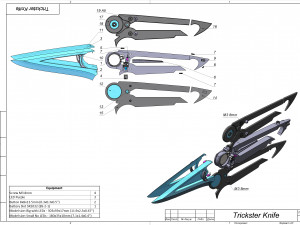 Trickster Knife - Dead by Daylight - Printable - STL files - Personal Use Modelo de Impressão 3D