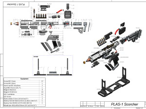 PLAS-1 Scorcher - Helldivers 2 - Stampabile - File STL - Uso personale Modello di stampa 3D