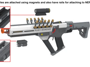 PLAS-1 Scorcher - Helldivers 2 - Stampabile - File STL - Uso personale Modello di stampa 3D