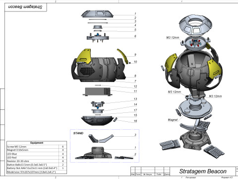 Stratagem Beacon - Helldivers 2 - Printable - STL files - Personal Use 3D प्रिंट मॉडल