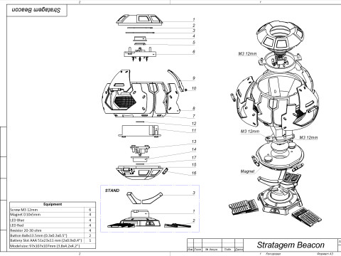 Stratagem Beacon - Helldivers 2 - Printable - STL files - Personal Use 3D प्रिंट मॉडल