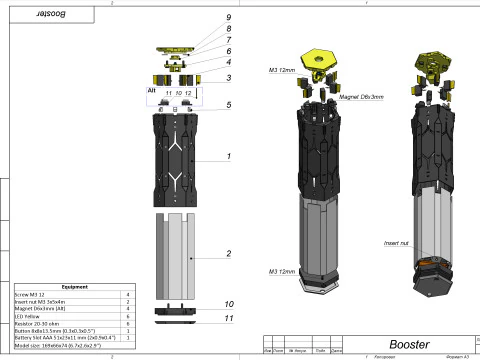 Booster - Helldivers 2 - Stampabile - File STL - Uso personale Modello di stampa 3D