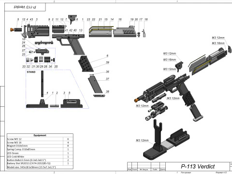 P-113 Verdict - Helldivers 2 - Printable - STL OBJ CAD bundle - Commercial use 3D Print Model