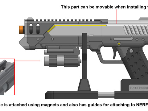 P-113 Verdict - Helldivers 2 - Printable - STL OBJ CAD bundle - Commercial use 3Dプリントモデル