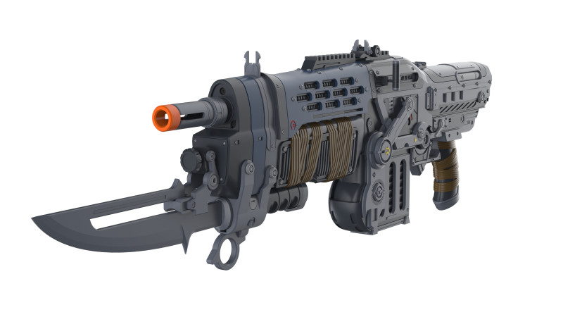 Retro Lancer E-DAY - Gears Of War E-DAY - Printable - STL files - Personal Use 3Dプリントモデル .c4d .max .obj .3ds .fbx .stl .blend 