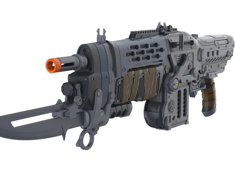 Retro Lancer E-DAY - Gears Of War E-DAY - Printable - STL files - Personal Use 3D Print Model