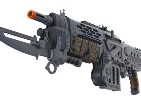 Retro Lancer E-DAY - Gears Of War E-DAY - Printable - STL files - Personal Use 3D Print Model
