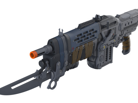 Retro Lancer E-DAY - Gears Of War E-DAY - Printable - STL files - Personal Use 3Dプリントモデル