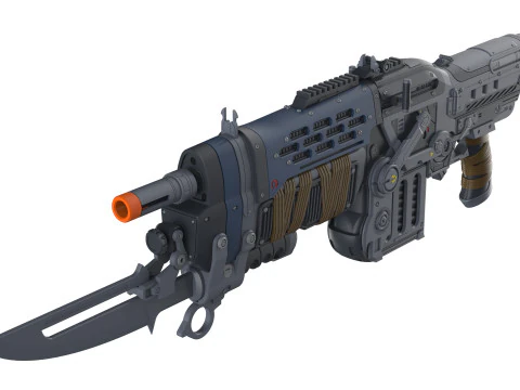 Retro Lancer E-DAY - Gears Of War E-DAY - Printable - STL files - Personal Use 3D Print Model