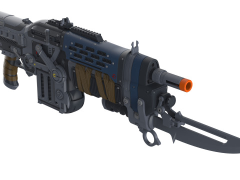 Retro Lancer E-DAY - Gears Of War E-DAY - Printable - STL files - Personal Use 3Dプリントモデル