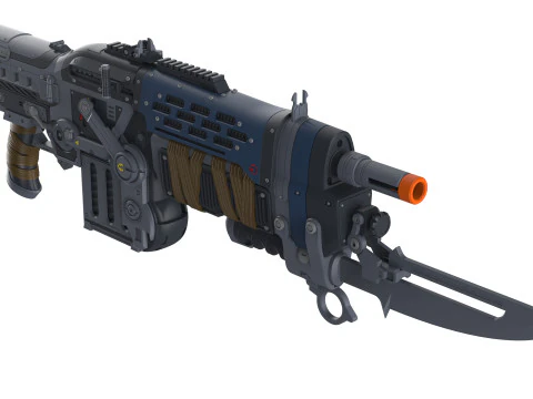 Retro Lancer E-DAY - Gears Of War E-DAY - Printable - STL files - Personal Use 3D Print Model