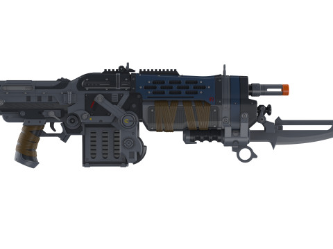 Retro Lancer E-DAY - Gears Of War E-DAY - Printable - STL files - Personal Use 3Dプリントモデル