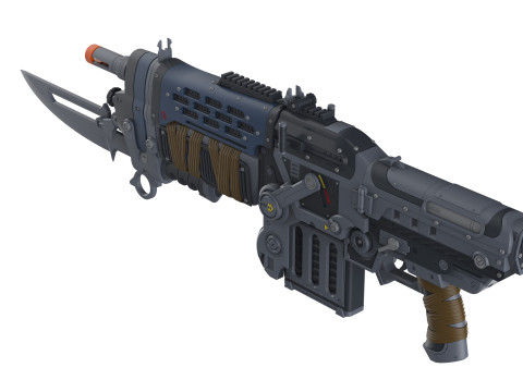 Retro Lancer E-DAY - Gears Of War E-DAY - Printable - STL files - Personal Use 3Dプリントモデル