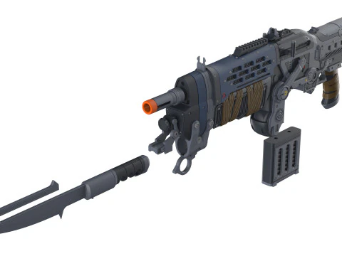 Retro Lancer E-DAY - Gears Of War E-DAY - Printable - STL files - Personal Use 3D Print Model