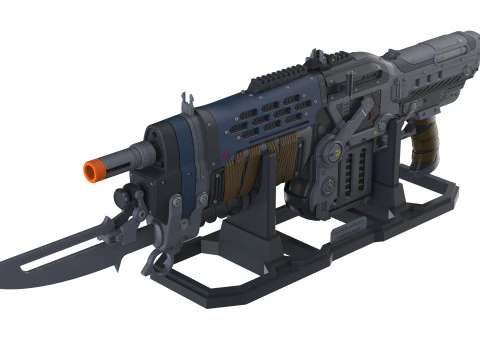 Retro Lancer E-DAY - Gears Of War E-DAY - Printable - STL files - Personal Use 3D Print Model