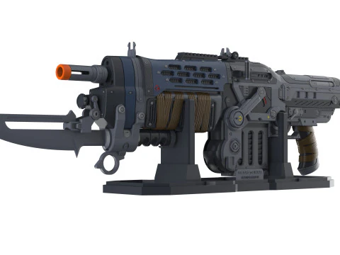 Retro Lancer E-DAY - Gears Of War E-DAY - Printable - STL files - Personal Use 3D Print Model