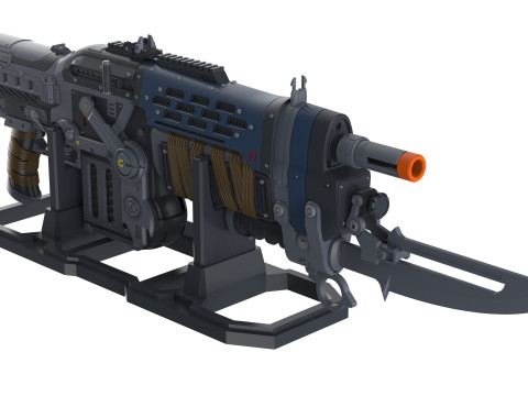 Retro Lancer E-DAY - Gears Of War E-DAY - Printable - STL files - Personal Use 3Dプリントモデル