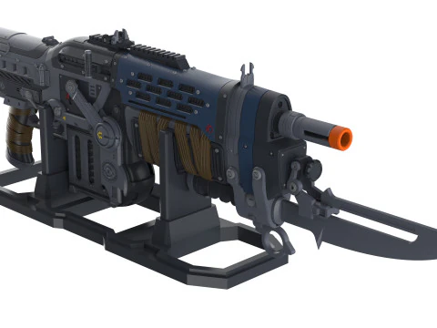 Retro Lancer E-DAY - Gears Of War E-DAY - Printable - STL files - Personal Use 3D Print Model