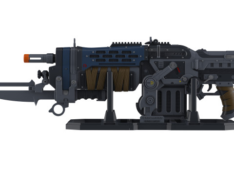 Retro Lancer E-DAY - Gears Of War E-DAY - Printable - STL files - Personal Use 3Dプリントモデル