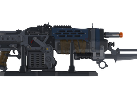 Retro Lancer E-DAY - Gears Of War E-DAY - Printable - STL files - Personal Use 3Dプリントモデル