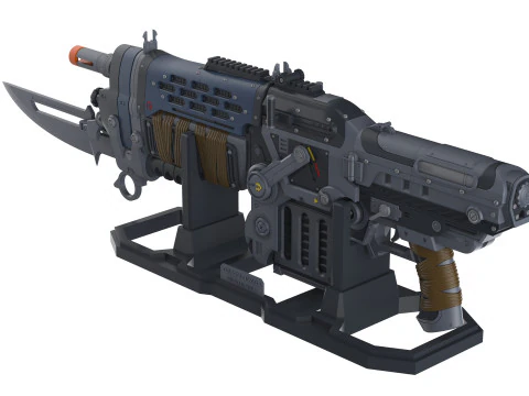 Retro Lancer E-DAY - Gears Of War E-DAY - Printable - STL files - Personal Use 3D Print Model