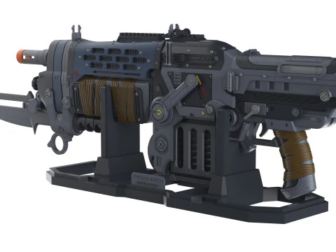 Retro Lancer E-DAY - Gears Of War E-DAY - Printable - STL files - Personal Use 3D Print Model
